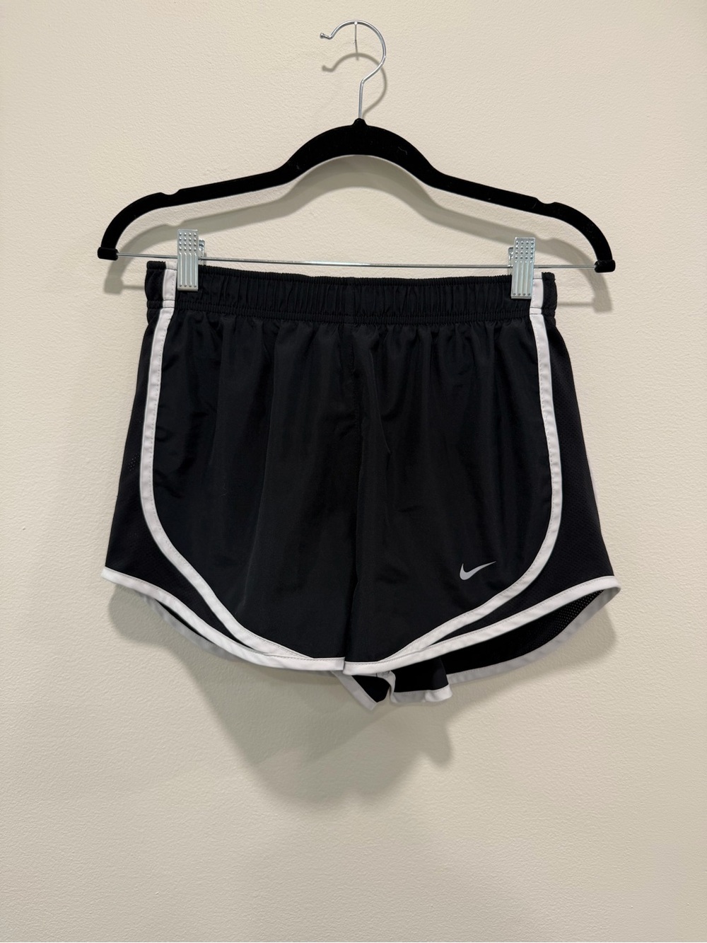 Nike Tempo Running Shorts Athletic Black White Size Small